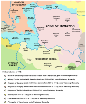 الموقف السياسي في 1718، بعد معاهدة پساروفچا