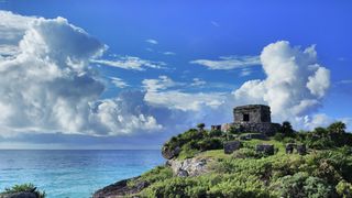View of the God of Winds Temple from the north.
