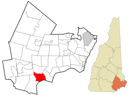 Location in Rockingham County and the state of New Hampshire.