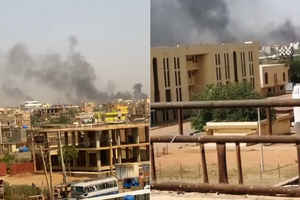 من الاشتباكات بين الجيش السوداني وقوات الدعم السريع (الخرطوم 15 أبريل 2023)