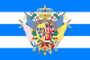 Etrurian Kingdom and War Flag with Great Royal Coat of Arms.svg