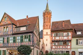 Ladenburg, Marktplatz 7, St. Gallus Kirche und Marktplatz 6 20170601 001.jpg
