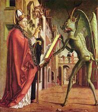 Saint Wolfgang and the Devil, by Michael Pacher.