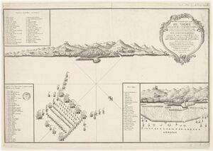 Perspectiva de la plaza de Argel - situacion de la esquadra espanola...y figuracion del ataque de la mañana del dia 12 de julio de 1784...dirigido por...don Joseph Lorenzo de Goycochea - hecho por Don Joseph Lopez... - btv1b53237610s.jpg