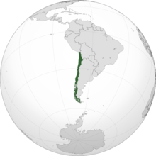 موقع  تشيلى  (الأخضر الداكن)