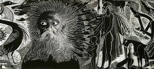 إحدى رسومات مصطفى الحلاج