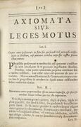 Newton's first and second laws, in Latin, from the original 1687 Principia Mathematica