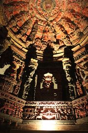 Inner view of the Wooden Mandap
