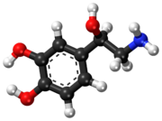 Norepinephrine ball-and-stick model.png