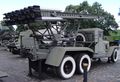 Soviet Katyusha rocket launcher on truck used in World War II