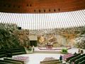 Altar of Temppeliaukio Church that is built underground.