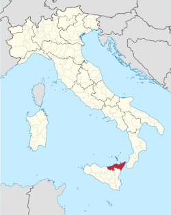 Location of the Metropolitan City of Messina