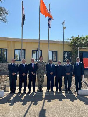 صورة نشرها المتحدث باسم الجيش الإسرائيلي لاجتماع اللجنة العسكرية المشتركة للجيش الإسرائيلي ونظيره الحصري، نوفمبر 2021.