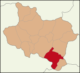 خريطة تبين مقاطعة آلاشهر في محافظة مانيسا