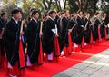 Men and women in xuanduan formal wear at a Confucian ceremony in China