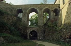 Bridge in Český Krumlov, Czech Republic (2004)