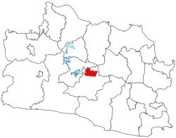 Location within West Java