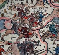 فرسان يمتطون الرنة