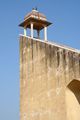 The Giant Sundial of Jantar Mantar in Jaipur, India, also known as the Samrat Yantra (The Supreme Instrument), stands 27m tall. Its shadow moves visibly at 1 mm per second, or roughly a hand's breadth (6 cm) every minute. 26°55′29″N 75°49′29″E﻿ / ﻿26.9247°N 75.8248°E﻿ / 26.9247; 75.8248﻿ (The Giant Sundial of Jantar Mantar)