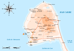 Geographical map of the Paraguaná Peninsula