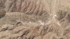 صورة ساتلية توضح حفر نفق في لوپ نور، يوليو 2021.