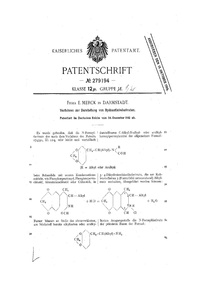 براءة اختراع مرك لتخليق المثيل‌هيدراستينين من المثيلين‌ديوكسي-مثامفيتامين.