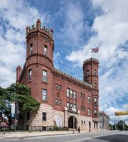 Pawtucket Armory Center for the Arts (former Pawtucket Armory), with The Sandra Feinstein-Gamm Theatre in annex