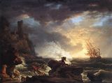 Joseph Vernet, 1759, Shipwreck , Groeninge Museum, Bruges