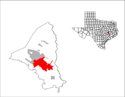 الموقع في ولاية تكساس