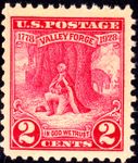 Washington at Prayer, Valley Forge, issue of 1928, 2c