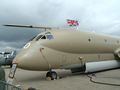 The large nose-probe on a RAF Nimrod MR2 maritime patrol aircraft