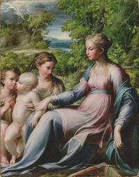 Parmigianino, Virgin with Child, St. John the Baptist, and Mary Magdalene, about 1530