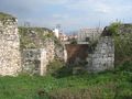 Remains of old (Roman or medieval) gate eastern section of Niš fortress from 18th century (left) and preserved Turkish bath or Hammam in fort (right).
