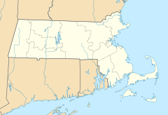 Location of Walden Pond in Massachusetts, USA.
