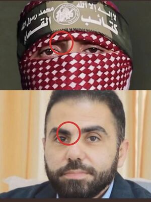 صورة انتشرت تقارن الشبه بين أبو عبيدة وصهيب الكحلوت