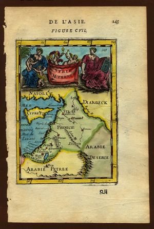 A detailed map of Palestine from the century