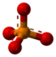 Aromatic ball and stick model of phosphate