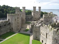 ...and interior of Caernarfon Castle, incorporating Roman and Arthurian design;