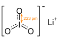 Skeletal formula of lithium iodate with I—O bond length