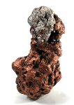 "Halfbreed" copper-silver nugget, Keweenaw County, Michigan, US