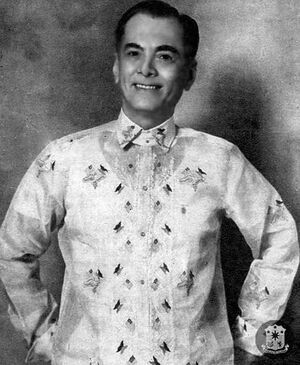 President Manuel L. Quezon wearing his Inaugural Barong