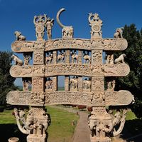 North Gateway - Rear Side - Stupa 1 - Sanchi Hill 2013-02-21 4480-4481.JPG