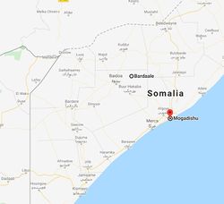 بردالى، تبعد 190 كم من مركز مقديشو