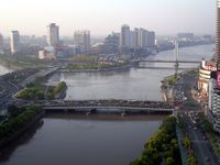 Juncture of three main rivers in Ningbo China.jpg