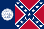 Flag of Georgia (February 13, 1956 – January 31, 2001)