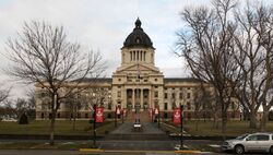 The South Dakota State Capitol building in downtown Pierre