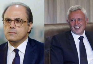 سليمان فرنجية (يمين) وجهاد أزعور (يسار) مرشحي الرئاسة اللبنانية