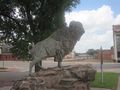 Legendary albino buffalo statue at the Scurry County courthouse in Snyder, Texas
