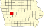 State map highlighting Carroll County