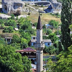 منارة مسجد في قصر بخچي سراي.
